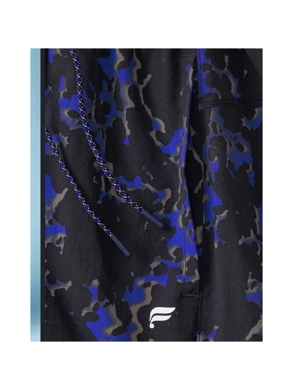 Fabletics The Swim Trunk Blue Black Print 5” Inseam Men’s Size XL